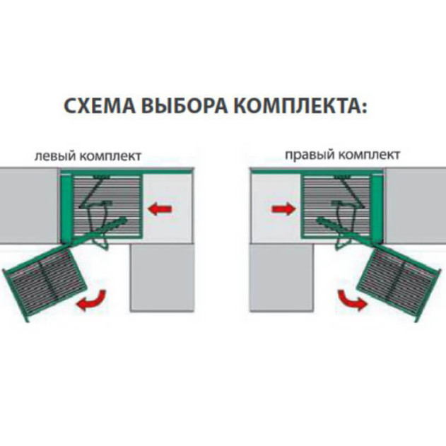 2604070102. Волшебный угол 450 - 600 мм КОМПЛЕКТ, левый, Арена КЛАССИК, цвет ТИТАН