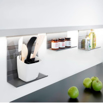 0089019845. ЛинероМозаик профиль 900 мм с 2 заглушками, соединителем и  крепежом, алюминевый. цвет СТАЛЬ нерж