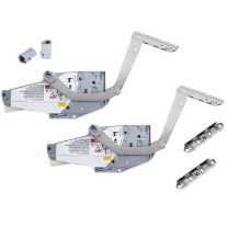 2719290006. Подъемник ФриСвинг, S7sw, Комплект из 2 шт (правый и левый), 2 крепления к фасаду и 2 крепежные втулки, H370 - 500 мм, 4,8-10,3 кг