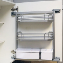 0036880102. Тандем Сайд 500 мм Комплект, рама H600, Арена КЛАССИК, 2 полки, цвет ТИТАН, дно серое, антислип 1 уп