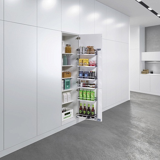 0036930005. Тандем Сайд 600 мм Комплект, рама H800, Арена КЛАССИК, 3 полки, цвет ХРОМ, дно серое, антислип1 уп