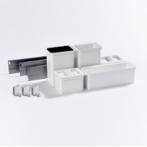 2606390005. Диспенса Джуниор - Юбокс №5 КОМПЛЕКТ 300 мм, h640 - 728 мм, Арена КЛАССИК 1 полка, цвет ХРОМ