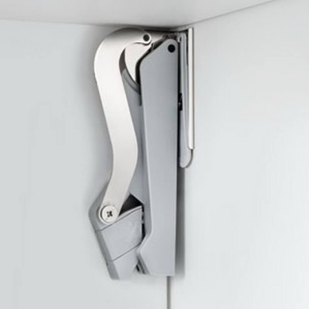 2722467035. Подъемник ФриСпейс PtO, тип E, Комплект из 2 шт (правый и левый), толкатель и 2 крепления к фасаду, цвет СЕРЫЙ/никель