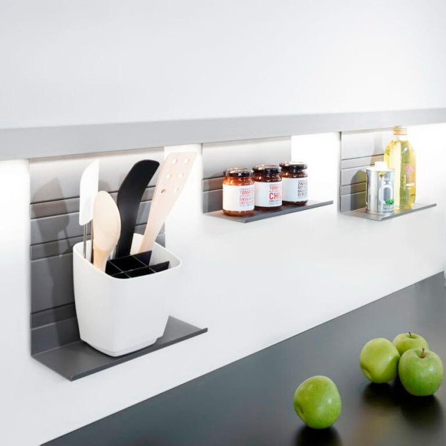 0089019845. ЛинероМозаик профиль 900 мм с 2 заглушками, соединителем и  крепежом, алюминевый. цвет СТАЛЬ нерж